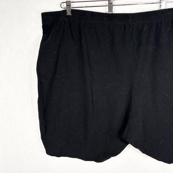 Roamans Plus Size 6X Shorts 42W 44W Black Pull‎ On Elastic Waist 10 Inch 1665 - Picture 6 of 9